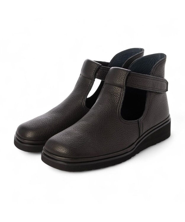 MODE ET JACOMO <D'ICI>ベルト付きサイドオープンブーツ ブラック