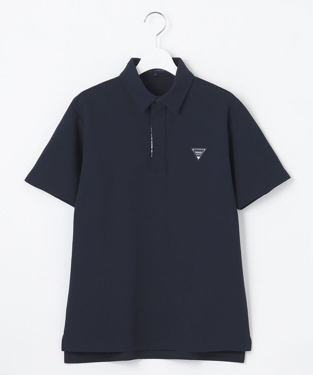 23区GOLF 【MEN】【吸水速乾・UVケア】ライトダンボール半袖シャツ 伸縮性に優れた高機能シャツ ネイビー系