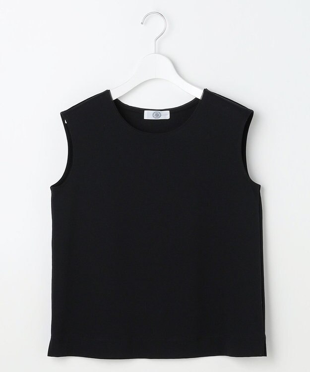 J.PRESS LADIES S スムースジャージー ノースリーブ カットソー ブラック系