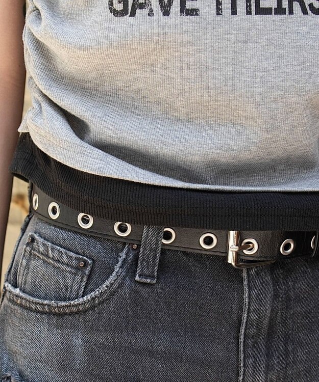 WEGO レイヤードグラフィックT 杢グレー