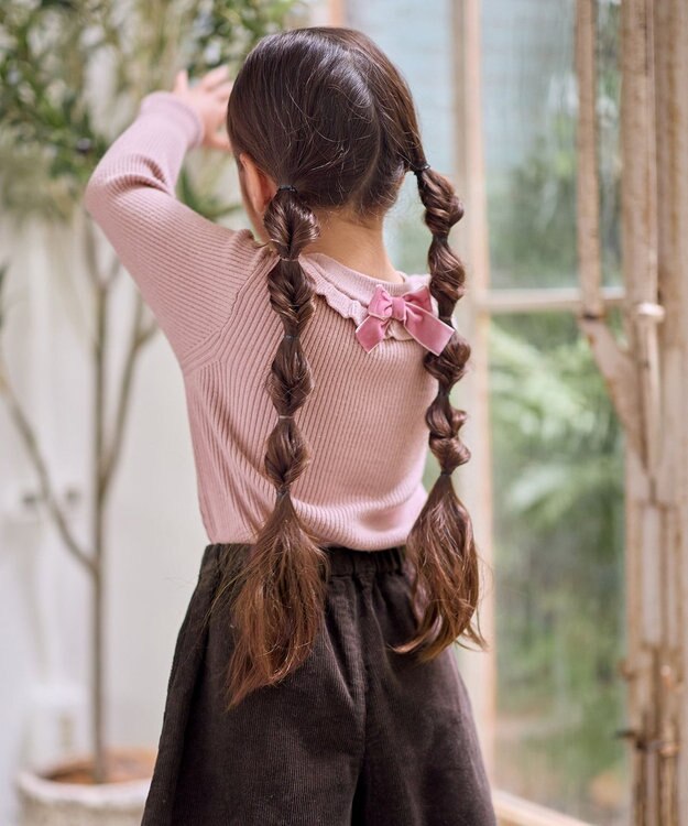 ANY KIDS しあわせタッチニット ピンク