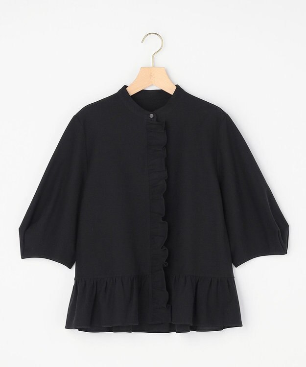 組曲 S 【先行予約・WEB限定】ツイルジャージーフリル カットソー ブラック系