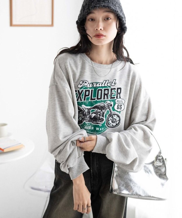 WEGO ヴィンテージライクショートスウェット 柄4