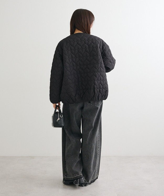 Green Parks ・ｓｗｉｎｇ　ｂｙ　ハートキルトコクーンブルゾン Black