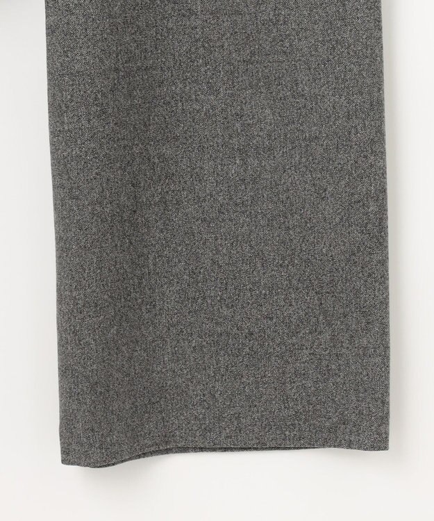 ANY 【洗濯機可能/ウエストゴム】ライトツイード ワイドパンツ ライトグレー