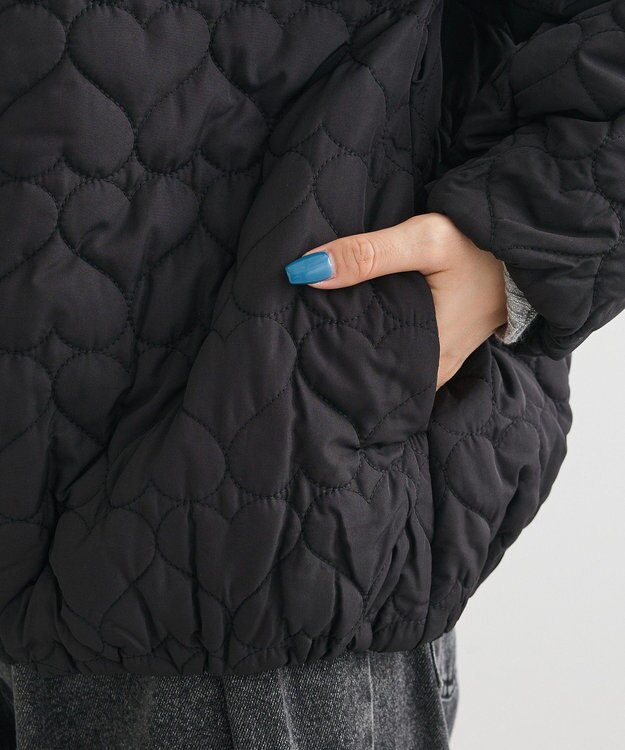 Green Parks ・ｓｗｉｎｇ　ｂｙ　ハートキルトコクーンブルゾン Charcoal Gray