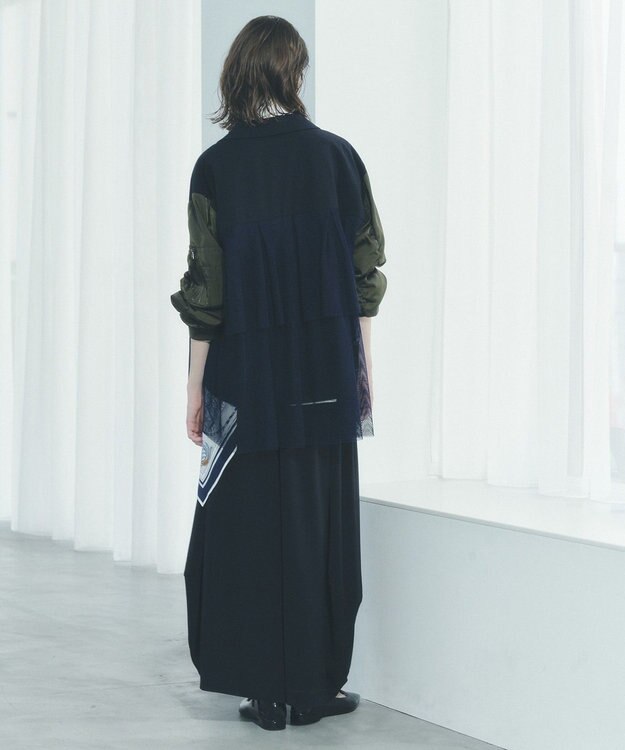 YECCA VECCA 異素材MIXテーラードジャケット Navy