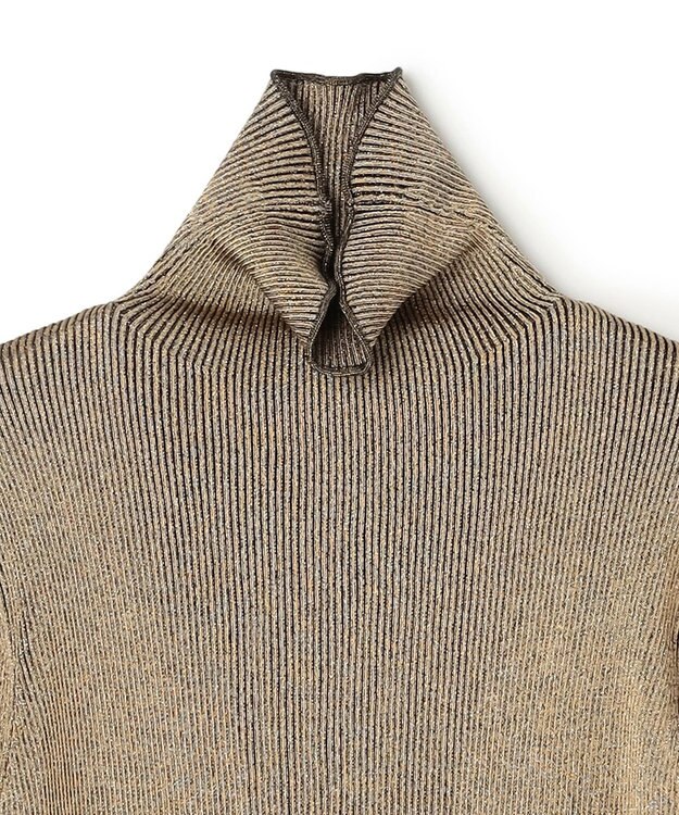 uncrave ラメニット タートルトップス シャンパンゴールド