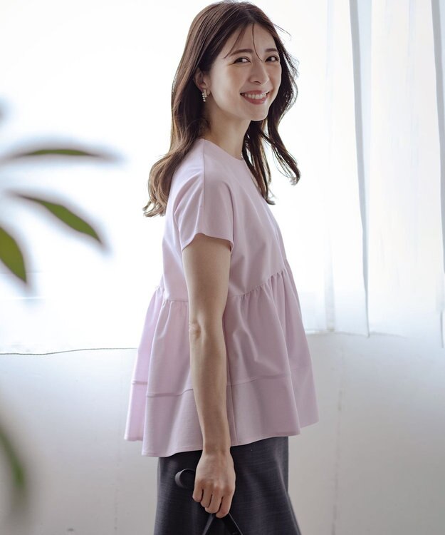 組曲 ツイルジャージーティアード カットソー ピンク系