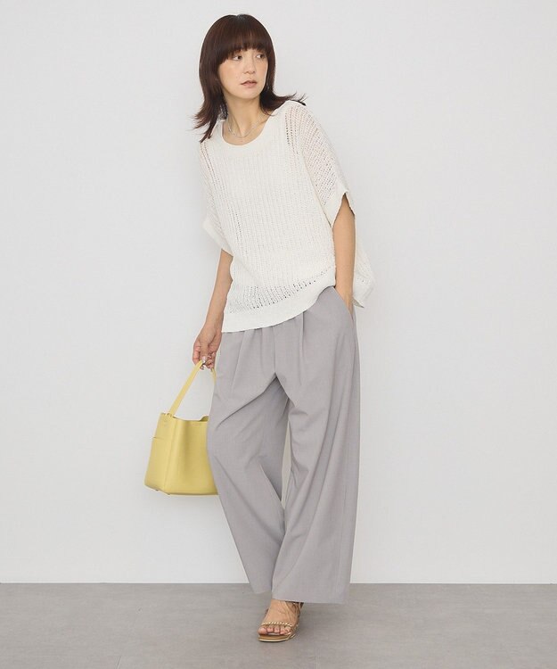 AMERICAN HOLIC 透かし畦ルーズニット Ivory