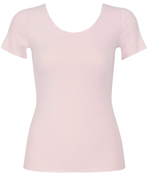 Wing あったかインナー 綿100％(肌側) アウターにひびきにくい ムレにくい 【綿の贅沢 ここちフラット】 3分袖 半袖 秋 冬 EL4373 ウイング／ワコール ピンク