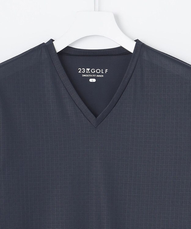 23区GOLF 【MEN】【吸水速乾・UVケア】30デニール Vネック カットソー ネイビー系5