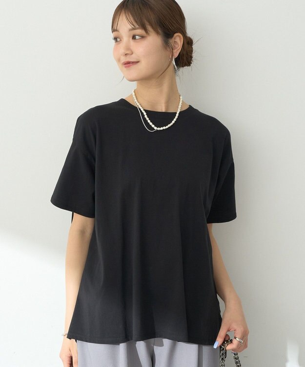 earth music&ecology バックプリーツドッキングチュニック Black