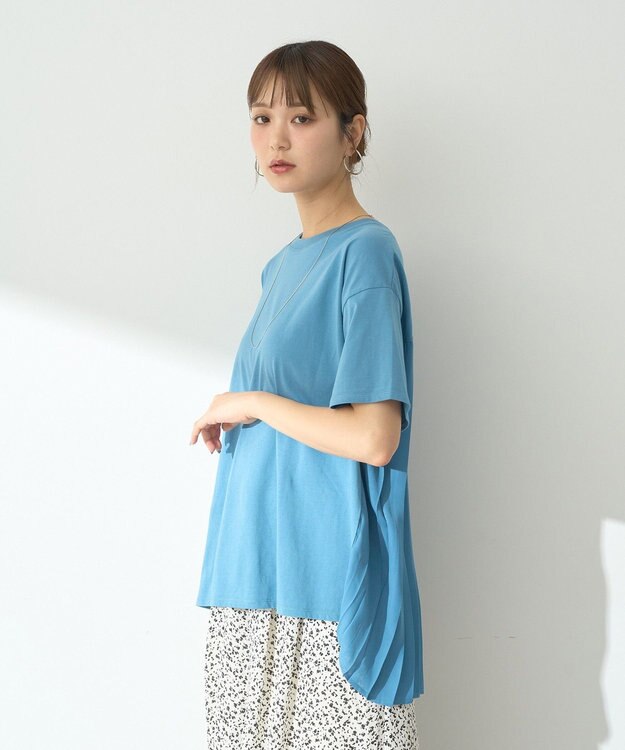 earth music&ecology バックプリーツドッキングチュニック Blue