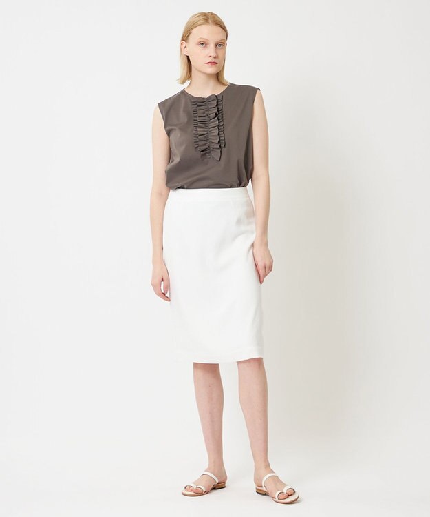 BEIGE， 【S-size】CAROLE / タイトスカート  White×Sand