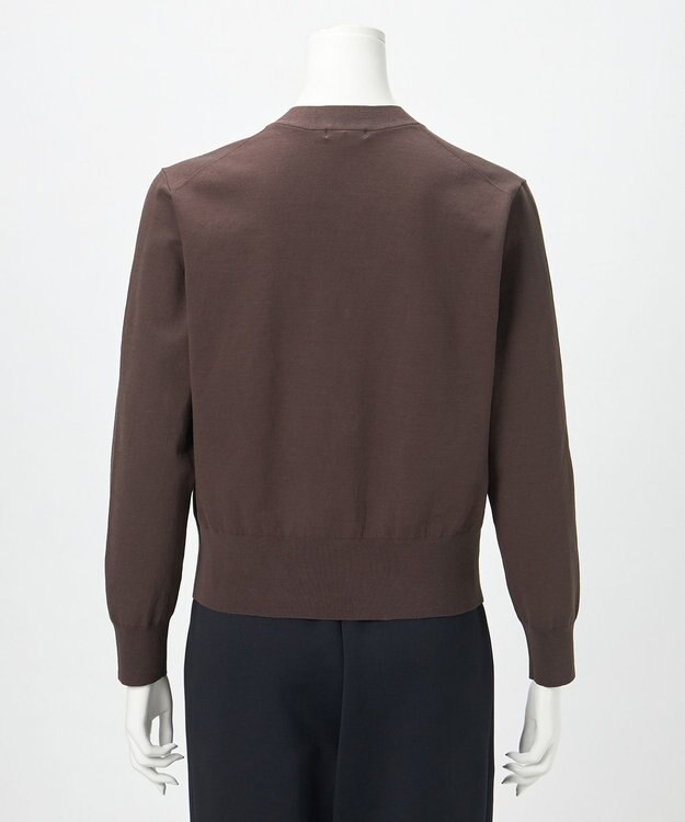 23区 S 【R(アール)】アイスニット Vネック カーディガン ダークブラウン系