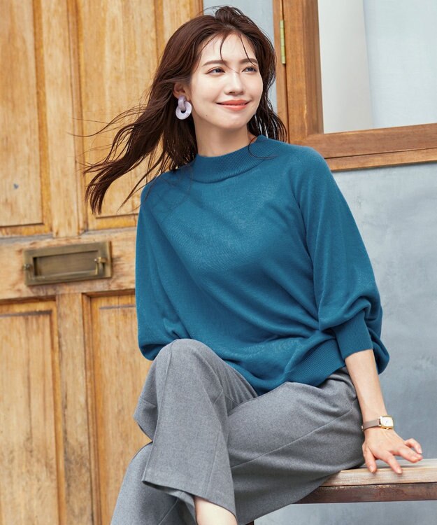 Tiaclasse 【GOLD LABEL・洗える】カシミヤタッチワイドパンツ グレー