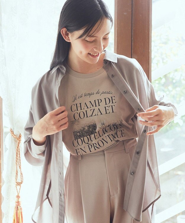 earth music&ecology ＰｈｏｔｏスリットＴ Beige