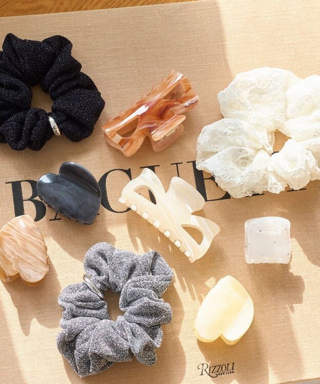 Phoebe マーブルカラーバンスクリップ　ブラウン ブラウン