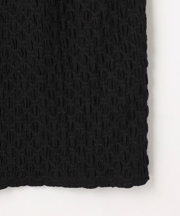 ANY SIS L 【洗える】カットジャカードナロー スカート ブラック