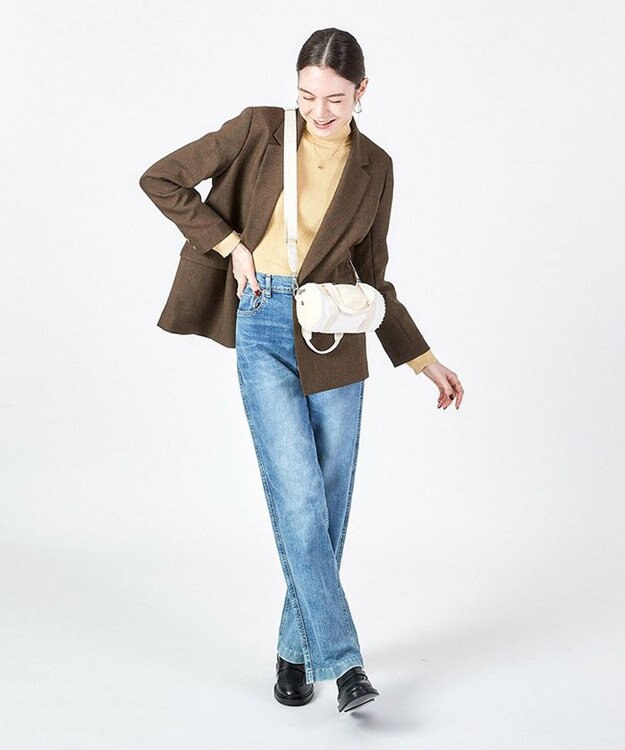 LeSportsac DENIM ROLL BAG/ホワイトデニム/クリームシェルパ ホワイトデニム/クリームシェルパ