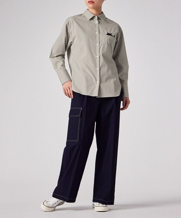 Paul Smith キャットエンブロイダリーシャツ ベージュ