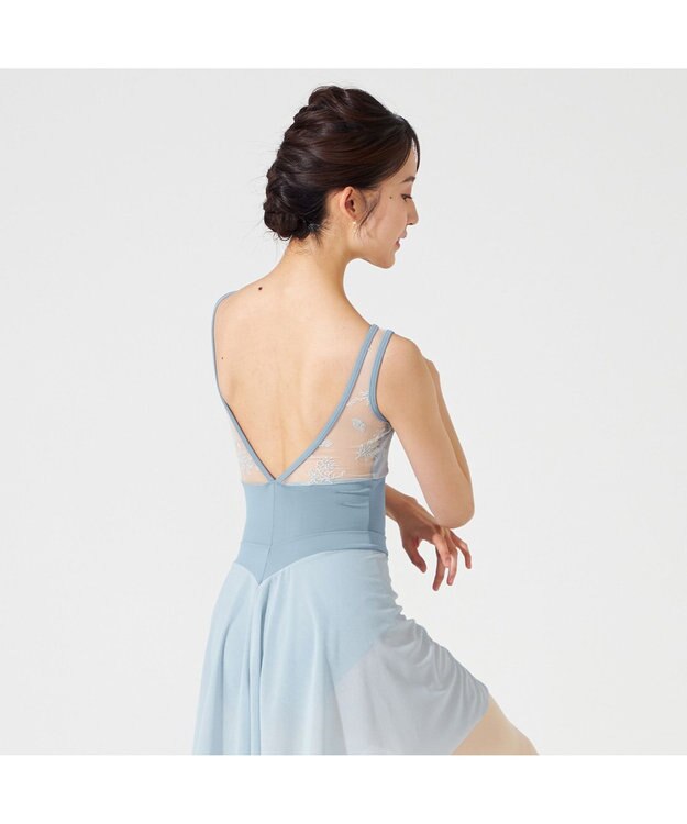 Chacott ノースリーブレオタード ターコイズブルー