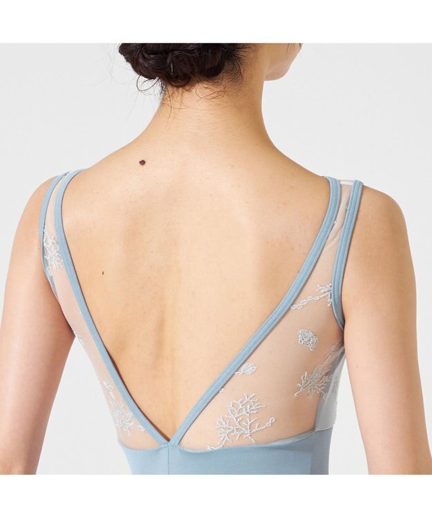 Chacott ノースリーブレオタード ターコイズブルー