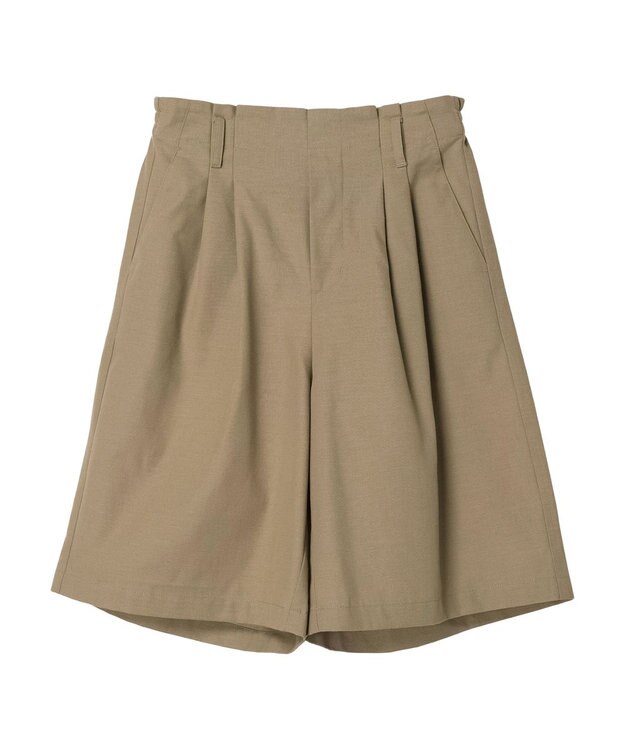 Green Parks 綿麻混ハーフパンツ Black