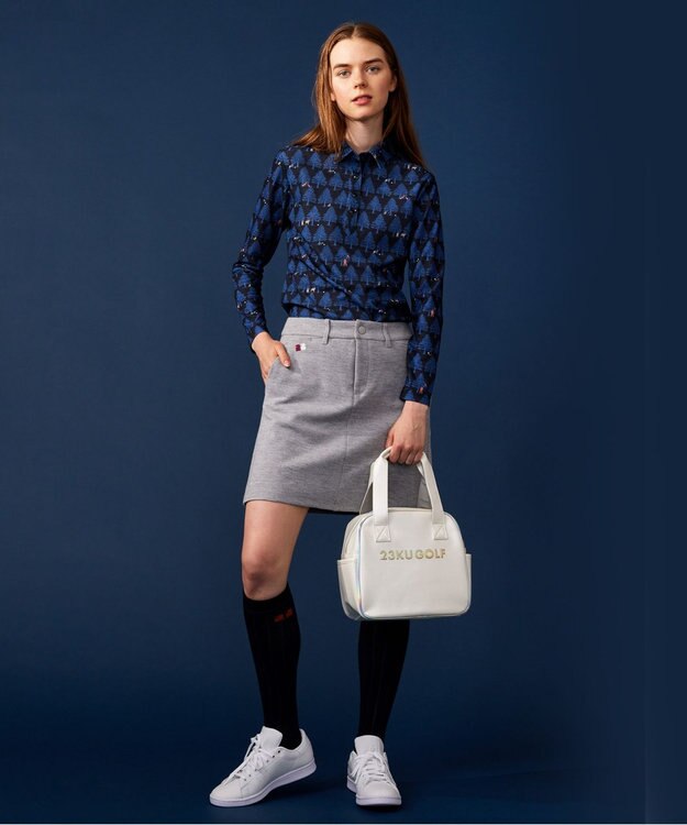 23区GOLF 【WOMEN】【ストレッチ】ポンチ スカート ライトグレー系