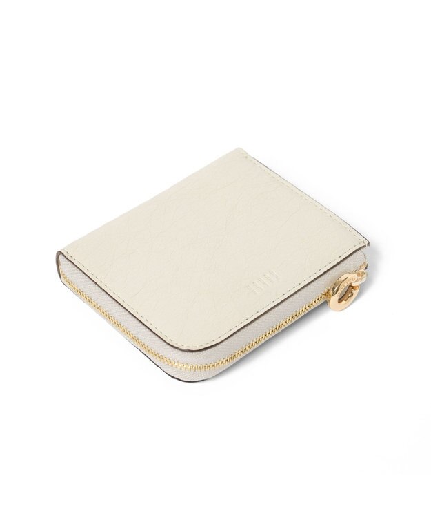 PELLE BORSA L字ファスナーミニ財布 Minato ミナト 3502 アイボリー