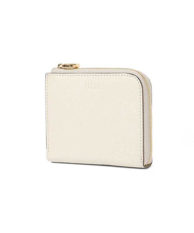 PELLE BORSA L字ファスナーミニ財布 Minato ミナト 3502 アイボリー