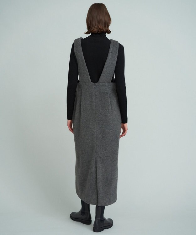 23区 【SACRA】 アルパカモヘヤシャギー ワンピース グレー系