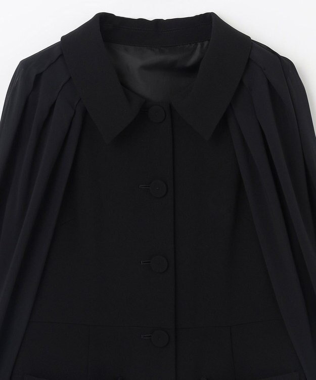 GRACE CONTINENTAL シアスリーブレイヤードレス ブラック