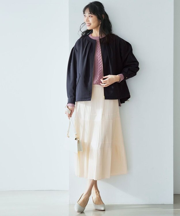 ANY SIS ケーブル ニット プルオーバー ピンク