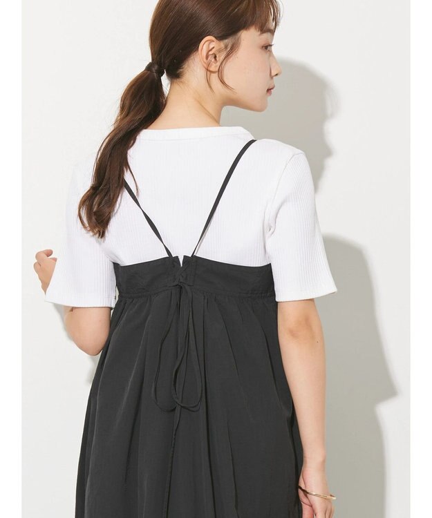 AMERICAN HOLIC 丈違い２ＷＡＹバックリボンワンピース Black