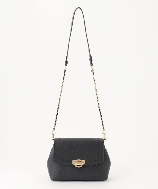 ANY SIS 【2WAY】ラインステッチチェーンショルダー バッグ ブラック