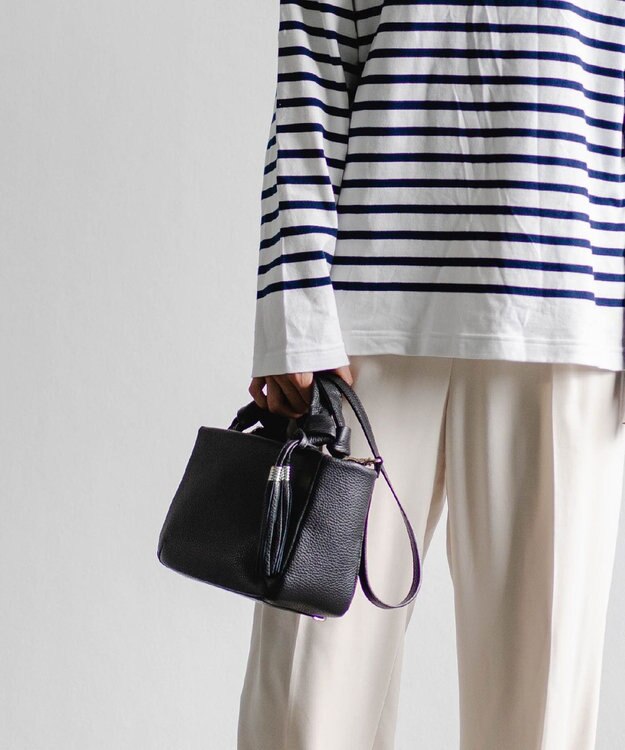 Atelier nuu 日本製 タッセルレザー loop ミニボストン ブラック