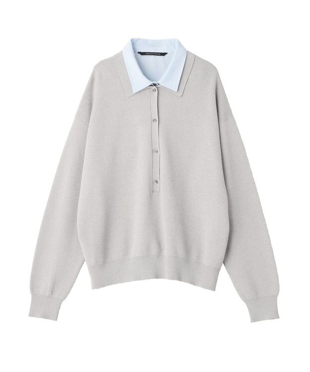 YECCA VECCA 2wayレイヤード風ポロニット Gray