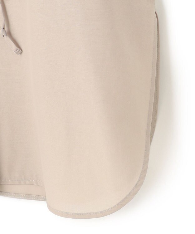 23区 【洗える】ライトシアーマットクロス ミリタリーディティール シャツ ベージュ系