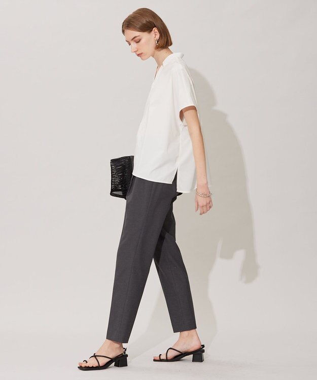 ICB L 【セットアップ対応・洗える】 LooseWeave テーパードパンツ チャコール系