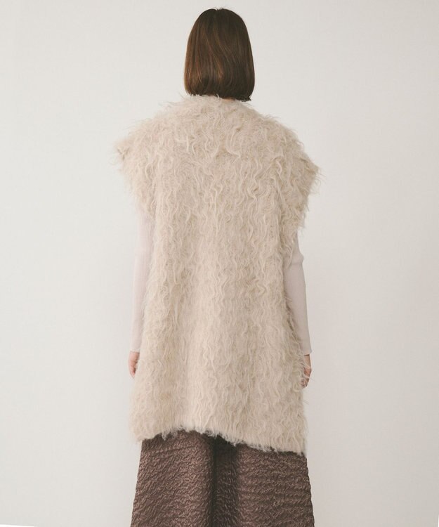 GRACE CONTINENTAL 起毛ニットベスト ベージュ