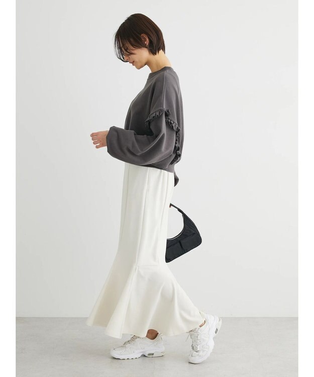 Green Parks ストレッチマーメイドスカート Ivory