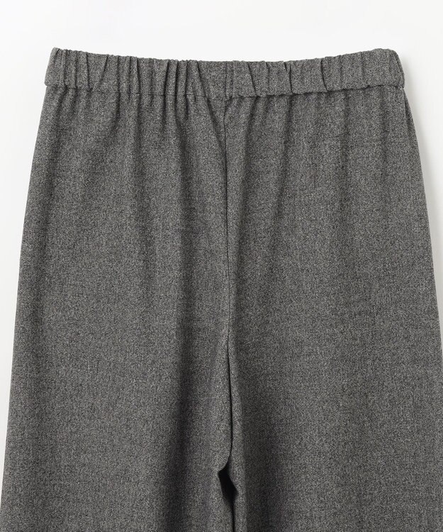 ANY 【洗濯機可能/ウエストゴム】ライトツイード ワイドパンツ ライトグレー
