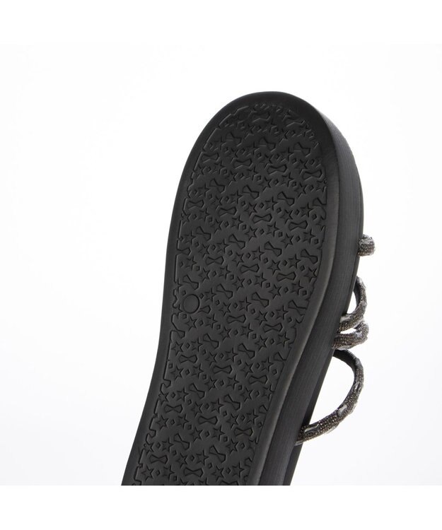 MODE ET JACOMO <carino>厚底ビジューサンダル ブラック