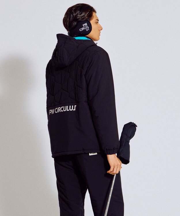 PW CIRCULUS 【撥水加工 / ストレッチ】【MEN】キルティング中綿ブルゾン ゴルフ ブラック系