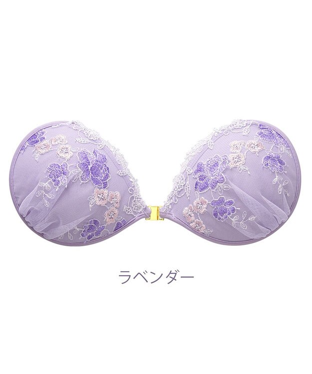 BRADELIS New York 【NuBra / ナチュラルタイプ】ヌーブラ・フルール ミューズ エメ 蒸れにくい バックレス コレクション デザインヌーブラ 正規品 ラベンダー