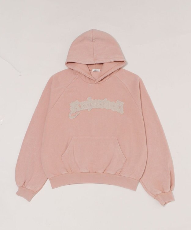 WEGO ショートグラフィックプルパーカー ピンク