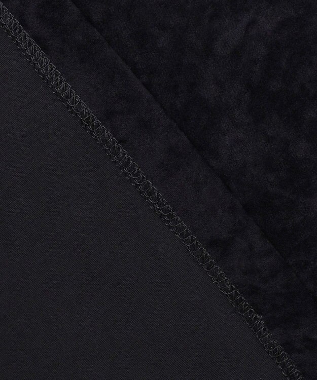 BEIGE， 【洗える・BAILA掲載】BUTLER / ストレッチベロアボートネックカットソー Black