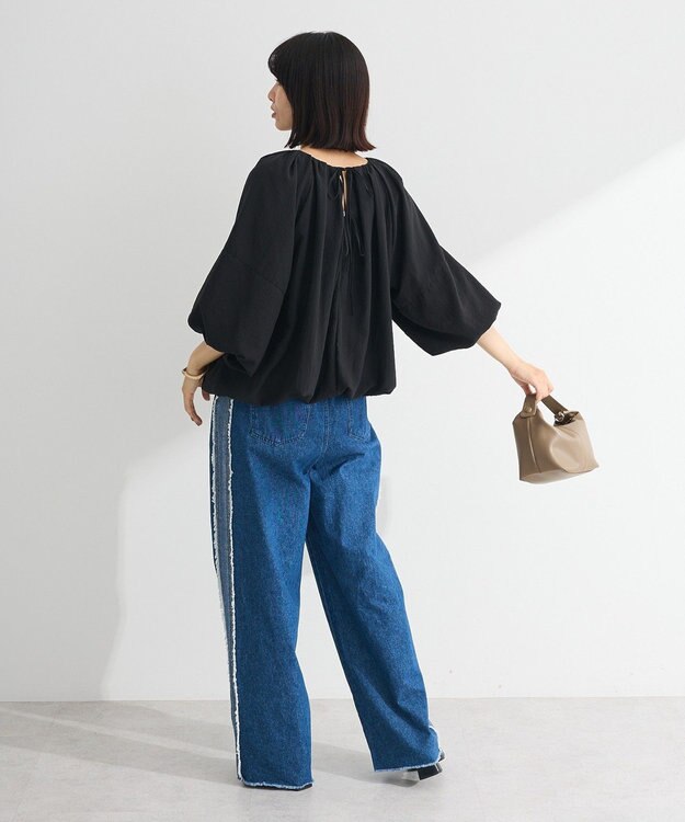 Green Parks ・ＥＬＥＮＣＡＲＥ　ＤＵＥ　バルーンブラウス Black